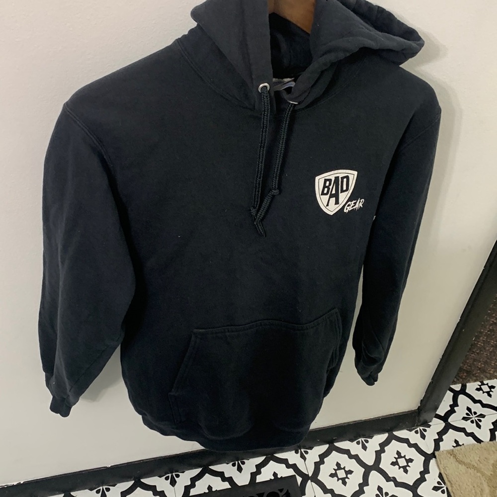 Men’s Small Black Hooded Sweatshirt-Cummins Proud Flag